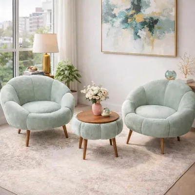 Image de Hanah Home, ensemble de tables gigognes de haute qualité (3 pièces) - Chêne saphir, 100% mélaminé