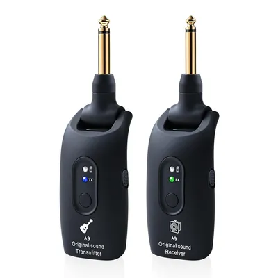 Produktbild von Drahtloses Gitarrensystem,2,4-GHz-Sender und -Empfänger für Gitarrenzubehör, 30 m Reichweite,4 Stunden Akkulaufzeit