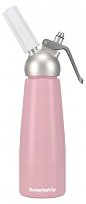 Produktbild von Sahnespender 500 ml aus Aluminium – Hellrosa, mit 3 Garniertüllen und Reinigungsbürste