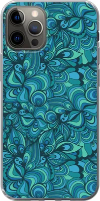 Produktbild von MuchoWow® Handyhülle Schutzhülle Hülle für Telefoonhoesje iPhone 13 Pro Design - Vintage - Blau - Türkis Silikon Softcase Handy Hülle - Handy-Tasche