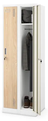 Produktbild von Jan Nowak Umkleideschrank Metall, 2 Abteile, abschließbar, 180 x 60 x 50 cm