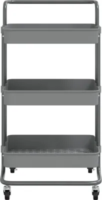 Produktbild von " " Küchenwagen 3 Etagen Grau 42x35x85 cm Eisen und ABS NeuMöbel 3003234