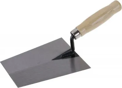 Produktbild von Maurerkelle 180 x130 mm mit Holzgriff - stahl, Stukkateurkelle