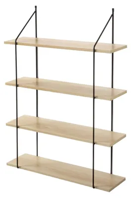 Image de CALICOSY - Étagère Murale 4 NiveauxReproduction Bois L60 cm