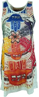 Produktbild von Mirror Tank Top, Longshirt, Minikleid - Mandala / Türkis, Damen, Mehrfarbig, Baumwolle, Größe: S