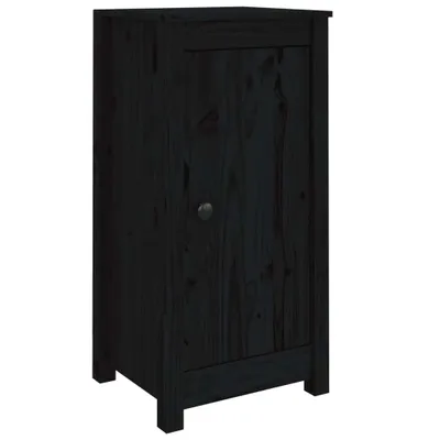 Produktbild von Sideboards 2 Stk. Schwarz 39x35x80 cm Massivholz Kiefer