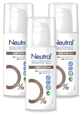 Produktbild von 3 x Neutral Tagescreme – parfumfrei – für sensible Haut – 50 ml - Vorteilspackung - 3 Stücke
