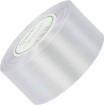 Image de Ruban de satin argenté 50mm - 32mb