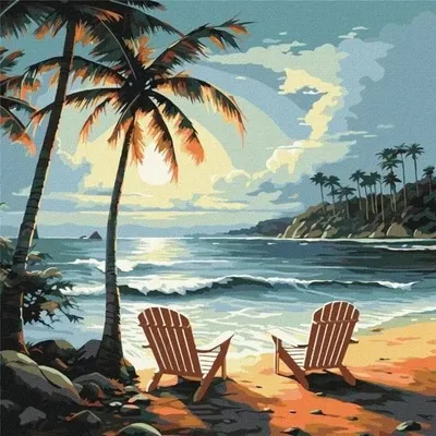Produktbild von Malen nach Zahlen – Eine Welt für zwei 40 x 40 cm – Ideyka