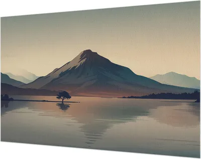 Produktbild von Wandtapete - Dekorative Tapete für Wohnzimmer- Tapetenfolie für Wanddekoration - 104x70 cm - Berglandschaft