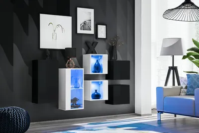 Zdjęcie produktu dla Szafki do salonu RIONATA 4 - czarno-białe