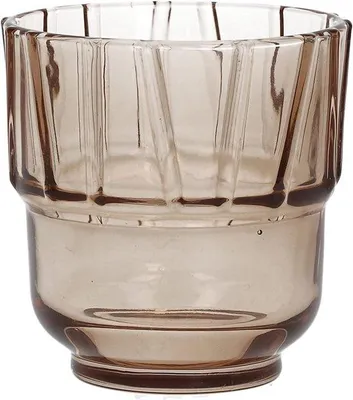 Produktbild von Gläser Set aus 6 Amberfarbenen Gläsern 245 ml im Bambus-Design