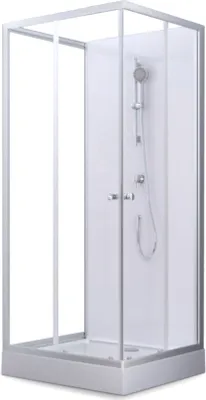 Zdjęcie produktu dla Komplet prysznicowy Kompletny prysznic MARWELL Gotowy prysznic White Dream 90 x 90 x 200 cm - kompletny zestaw obejmuj?cy brodzik i armatur? - monta? dwustronny - wysokiej jako?ci system profili aluminiowych