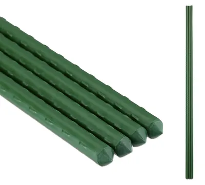 Obrázek produktu pro Relaxdays opěrné tyče, sada 10 ks, 90 cm, Ø 10 mm, ocel s plastovým povlakem, opora pro popínavé rostliny, opěrné tyče, zelené