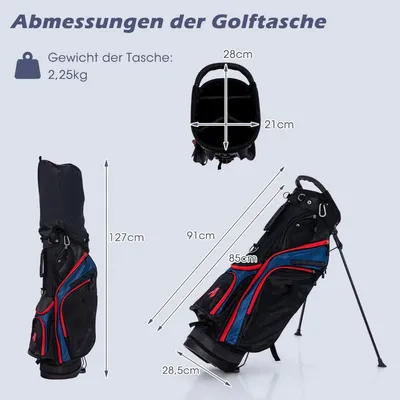 Image de Ensemble de 11 clubs de golf pour homme, droitier, avec housse de pluie