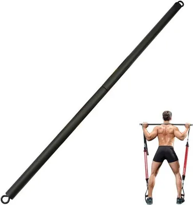 Produktbild von Famanu Pilates Bar - Widerstandsbandstange mit Schaumgriff - Fitnessbar