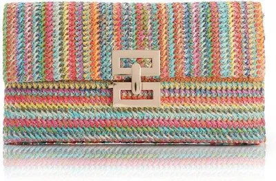 Productafbeelding van Zomerse Woven Clutch voor Dames - Handgemaakte Rieten Tas, Perfect voor Strand en Bruiloft