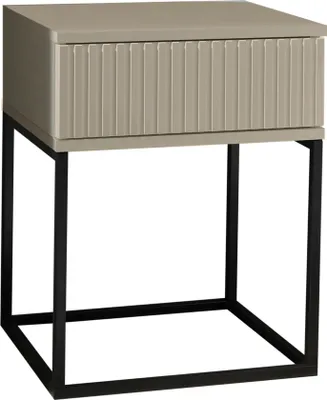 Produktbild von Nachtkommode >Marle< 1 Schublade, Farbe Kaschmir, Holzwerkstoff - 40x52x38,5cm (BxHxT)
