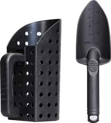 Immagine prodotto di Pala per la ricerca di metalli, setacci rapidi con fori, pale ergonomiche e pale per sabbia con fori filtranti, ideali per la spiaggia