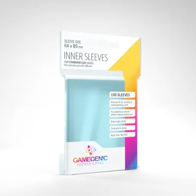 Produktbild von Gamegenic - Inner Sleeves - Clear (100 Sleeves)