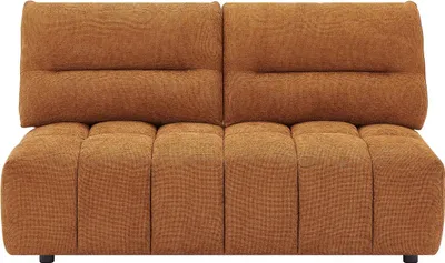 Produktbild von Sofa 2-Sitzer mit verstellbarer Rückenlehne - Strukturstoff - Terracotta - APOLIU