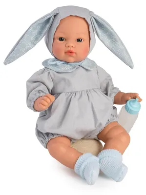 Produktbild von Asi Babypuppe Koke 36cm - Puppe mit Hasenohren und weicher Kleidung