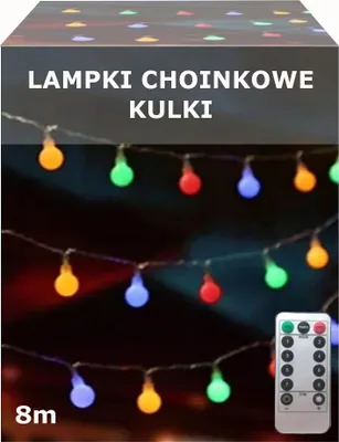 Produktbild von Led Weihnachtsbaum Lichter 50 Kugeln Mit Batterie Fernbedienung 8 Modi, Wasserdicht
