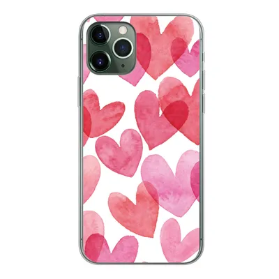 Produktbild von MuchoWow® Handyhülle Schutzhülle Hülle für iPhone 11 Pro Ein Aquarell mit Herz-Illustration Silikon Softcase Handy Hülle - Handy