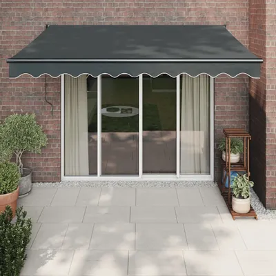 Produktbild von The Living Store Elektrische Markise mit Kurbel Anthrazit 3,5x2,5 m