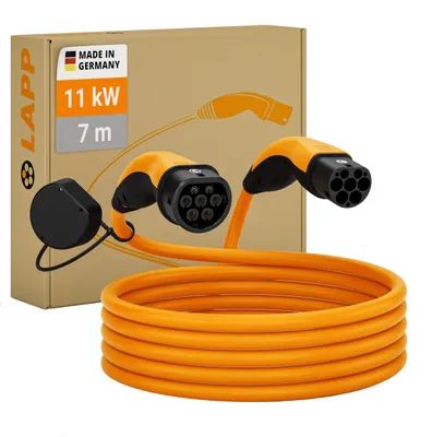 Produktbild von Lapp ÖLFLEX 5555934029, Orange, Typ 2, Typ 2, Schwarz, Gerade, Gerade