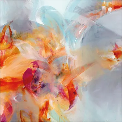 Image de Claire Chandler - imprimé "Big Sky" PM6684 (60 cm x 60 cm) (Orange/Rouge/Bleu)
