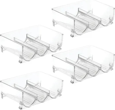 Produktbild von mDesign Weinständer Weinregal Flaschenhalter 4er Set Kunststoff Transparent