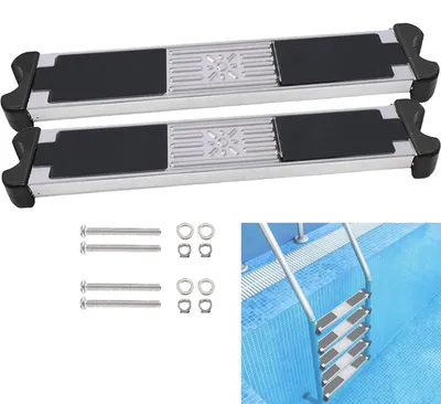Immagine prodotto di Scala per piscina, 2 pezzi, antiscivolo, realizzata in acciaio inossidabile, pedale per scala da piscina