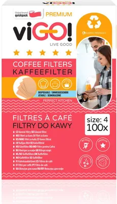 Zdjęcie produktu dla Filtry Do Kawy Vigo! Rozmiar 4, 100 Sztuk