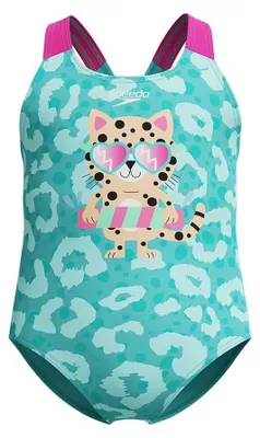 Immagine prodotto di Costume da bagno Speedo, stampa digitale, blu, taglia 24 mesi, per bambine