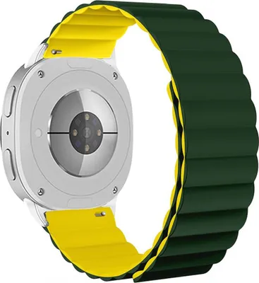 Immagine prodotto di Cinturino in silicone magnetico per Samsung Galaxy Watch 8 / 8 Classic verde / giallo