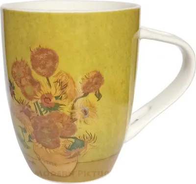 Image de Tasse café thé avec cuillère van Gogh Tournesols en porcelaine