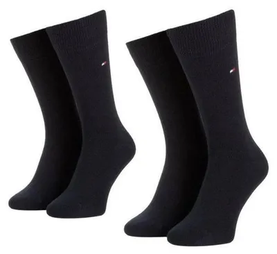 Image de Tommy Hilfiger - Chaussettes pour homme, fil (lot de 2) NA968 (48 EU - 50 EU) (gris)