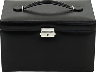 Produktbild von Friedrich Lederwaren Schmuckkoffer Classico Leder /Feinsynthetik schwarz, 23231-2