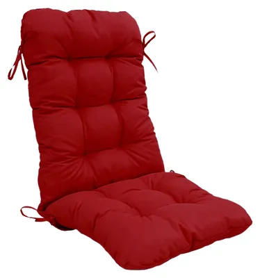 Image de Coussin pour chaise avec dossier - Capitonné -  50x120x8cm - Rouge