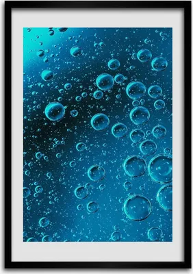 Produktbild von Bild - Bilderrahmen - Foto - 70 cm x 100 cm - MDF - Rahmen - Wandkunst - Blasen unter Wasser