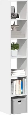 Produktbild von vidaXL Półki na książki 2 szt. sztaplowane białe 30x30x80 cm materiał drewnopochodny