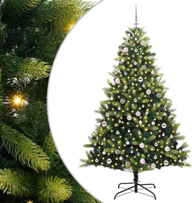 Imagen del producto de Árbol de Navidad Artificial Plegable 300 LEDs Verde 240 cm