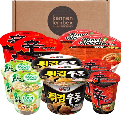 Produktbild von Koreanische 10er Cup-Nudelbox | Kennenlernbox mit 10 Koreanischen Instantnudeln