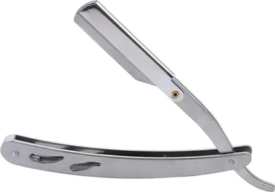 Produktbild von EWANTO Vintage Rasiermesser klassisch aus Edelstahl Silber Faltbare Klinge Herren Rasierer Pflege Nassrasur Bartmesser Handrasur Cut Throat Klassik RM-01