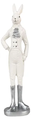 Obrázek produktu pro Clayre & Eef Figurka králíka 28 cm Bílá polyresinová