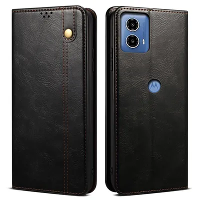 Obrázek produktu pro Pouzdro pro Motorola Edge 50 Fusion kožené flip pouzdro peněženka s funkcí stojánku černé