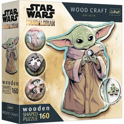 Obrázek produktu pro TREFL Wood Craft Origin puzzle The Mandalorian: Grogu 160 dílků