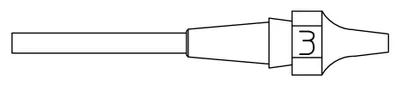 Obrázok produktu pre Weller nasávacia hubica série XDS, XDS 3/1,0 mm, 2,3 mm T0051325299 (Xds XDS spájkovací hrot)