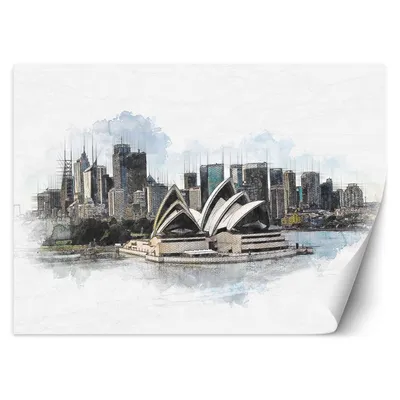 Produktbild von FOTOTAPETE Gebäude wie gezeichnet 450x315 cm VLIES Tapete Wandtapete Wandbilder Wanddekoration Design Wohnzimmer Schlafzimmer Flur Büro Küche